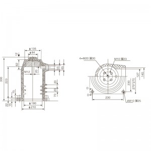 Ah3-12kv 270 4000A Red Brown Epoxy Resin Insulated Contact Box