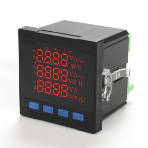 Three-phase intelligent current and voltmeter