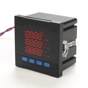 Three-phase intelligent current and voltmeter